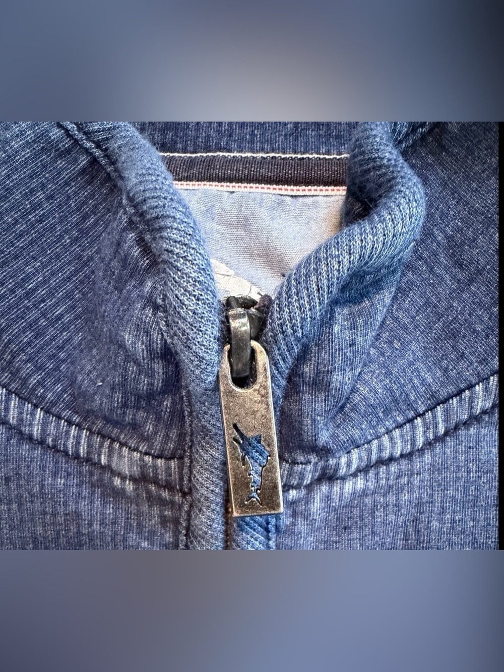 Tommy Bahama Men's Navy Blue Half-Zip Sweater - Picture 7 of 13